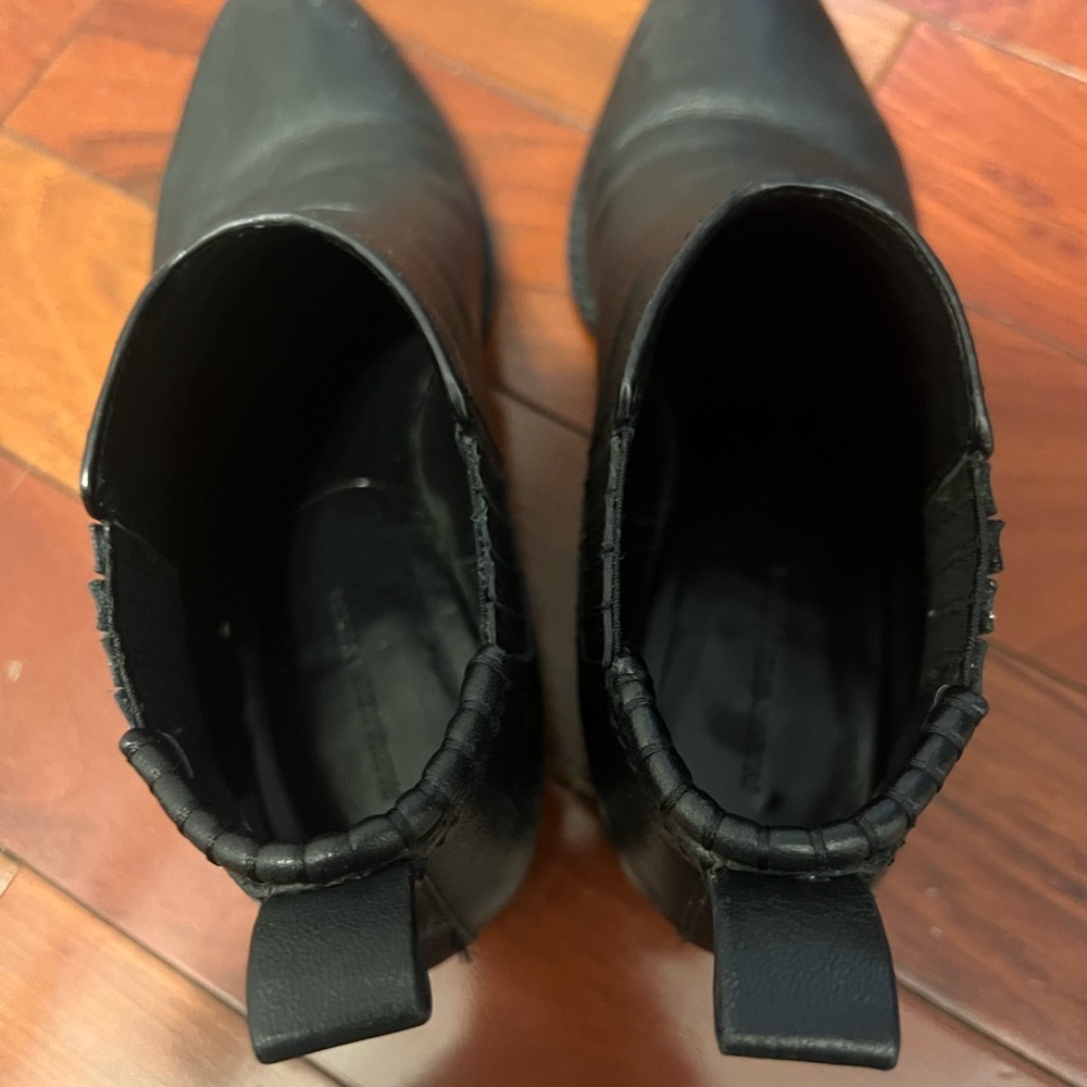 Womens Black leather Alexander wang Kori boots size 38.5 - Picture 4 of 7